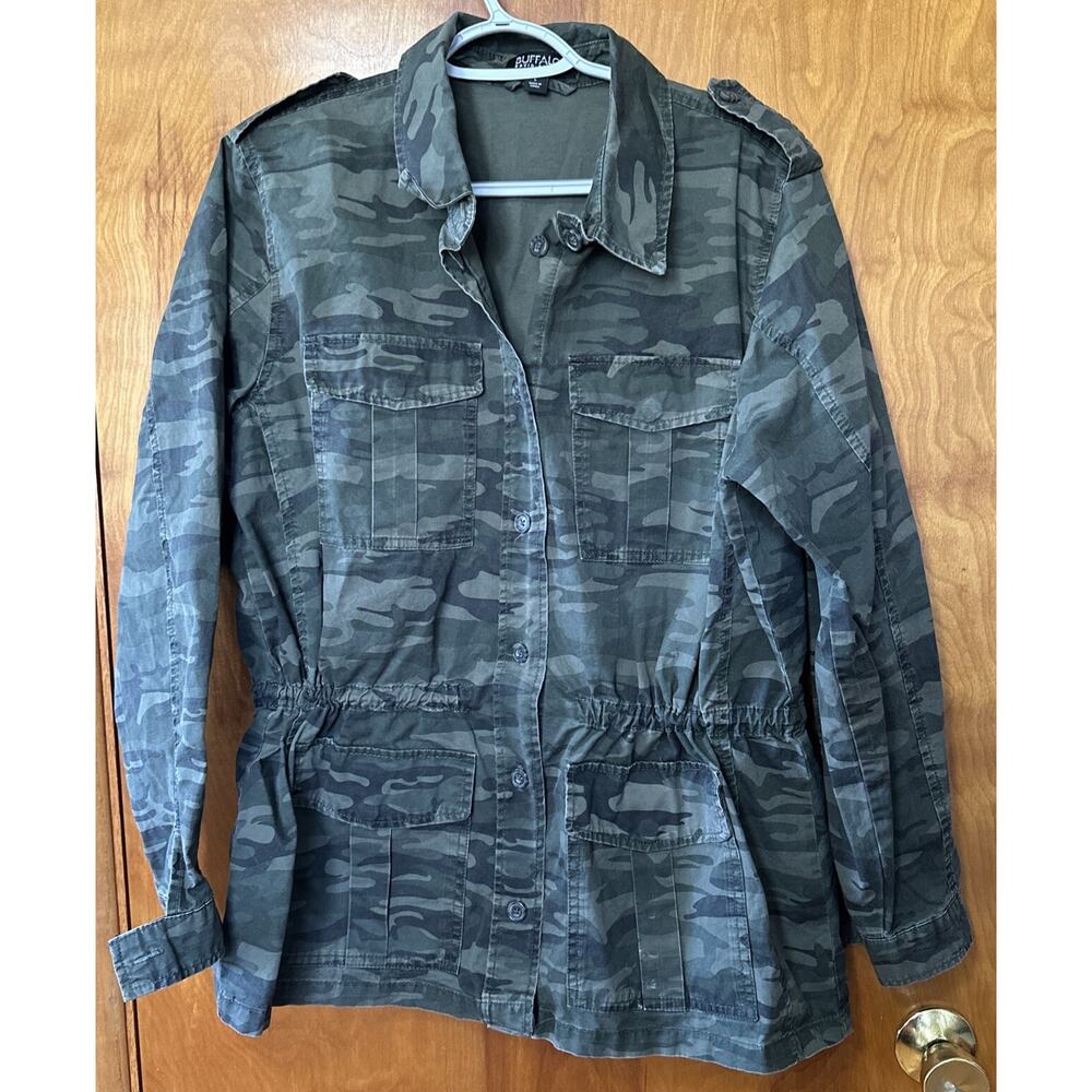 Buffalo David Bitton Cotton Camoflauge Button Up Jacket Size Large